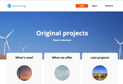 Forhåndsvisning av malen Wind Energy